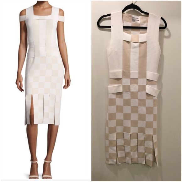 Opening Ceremony Dresses & Skirts - Opening Ceremony Cold-Shoulder Basketweave Sheath